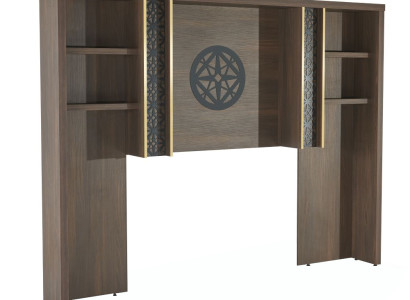 Arbeitszimmer Schrank Regale Bücherregal Modern Design Braun Einfarbig