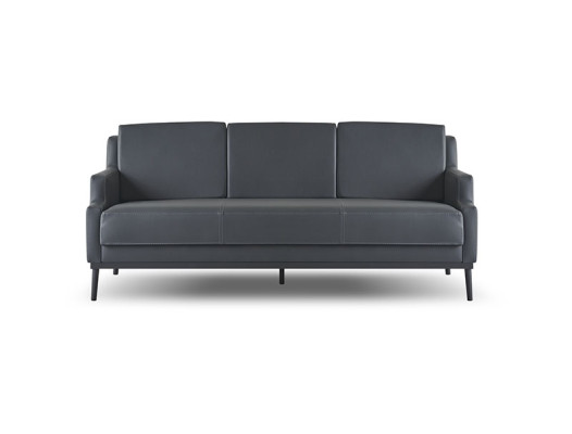 Arbeitszimmer-Set 4tlg 3-Sitzer 2-Sitzer 2x Sessel Dunkelgrau Einfarbig