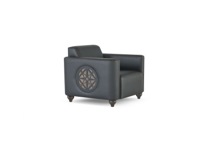 Sessel Schwarz Einfarbig Modern Design Stil Arbeitszimmer Wohnzimmer