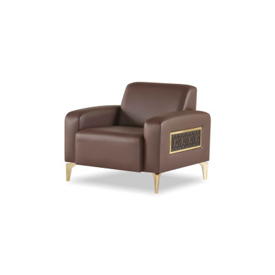 Arbeitszimmer-Set 2tlg Sessel mit Couchtisch Wohnzimmer Braun Einfarbig
