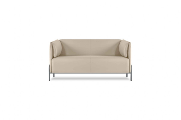 Hellbeige Arbeitszimmer Möbel Designer 2x Zweisitzer Luxus Sessel Tisch