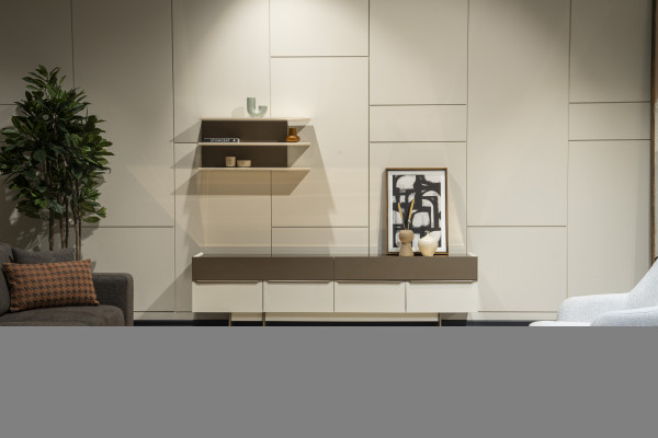 Moderne Wohnzimmer Garnitur Sideboard Designer Wandregal Couchtisch 3tlg