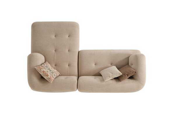 Moderne Beige L-Form Designer Couch Wohnzimmer Sitzsofa Edle Eckcouchen