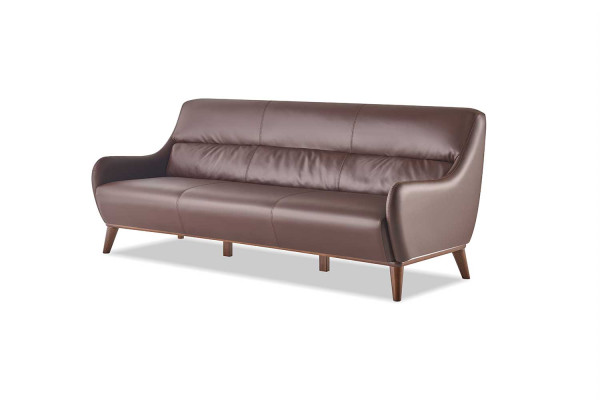 Klassisch 3-Sitzer 2-Sitzer Braun Sofa-Set Sofagarnitur Couch Ledersofas