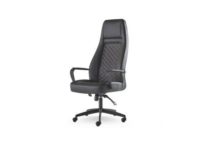 Chefsessel Schwarz Bürostuhl Modern Leder Mit Rollen Arbeitszimmer Büro