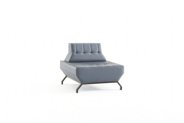 Ledesofas Set 2-Sitzer Sessel Beige Grau Chesterfield Sofas Edelstahl