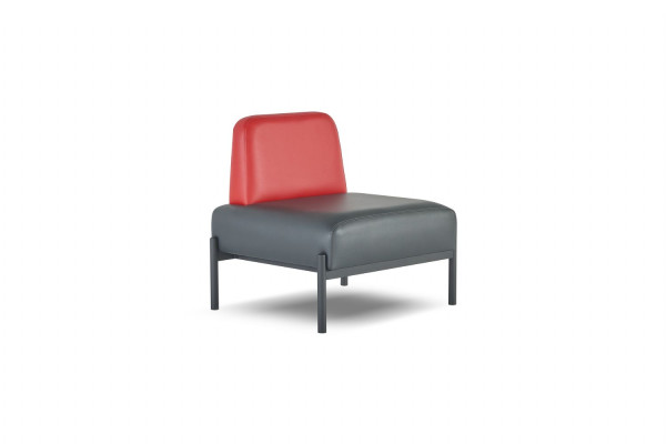 Sofas 3-Sitzer Sessel Hocker Schwarz Gelb Rot Art Deco Leder Komplett