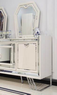 Luxus Kommoden mit 2x Spiegel Weiß Konsole Möbel Sideboard Kommode
