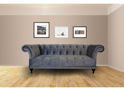 Chesterfield Sofa Polster Designer Couchen Sofas Garnitur Textil Stoff Textil 14