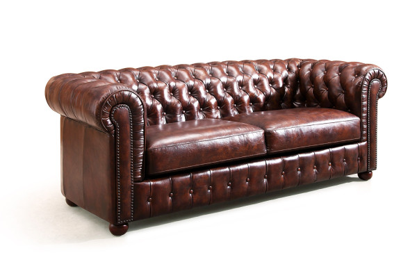 Chesterfield Sofa Couch Polster 3 Sitz Garnitur Leder Textil Sofas Neu