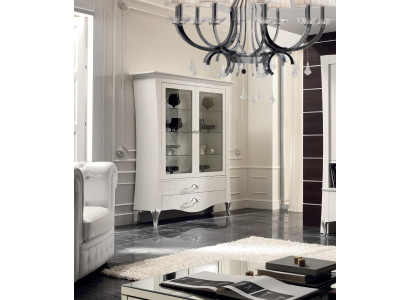 Luxus Schaufenster Vitrine Vitrinen Glas Schrank Stil Italy Modern Design Holz