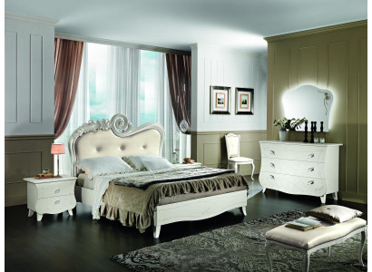 Klassisches Bett Luxus Betten Chesterfield Möbel Schlafzimmer Barock Hotel Stoff