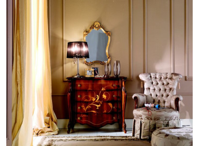 Italienische Möbel Design Kommode Schrank Braun Luxus Holz Möbel Barock