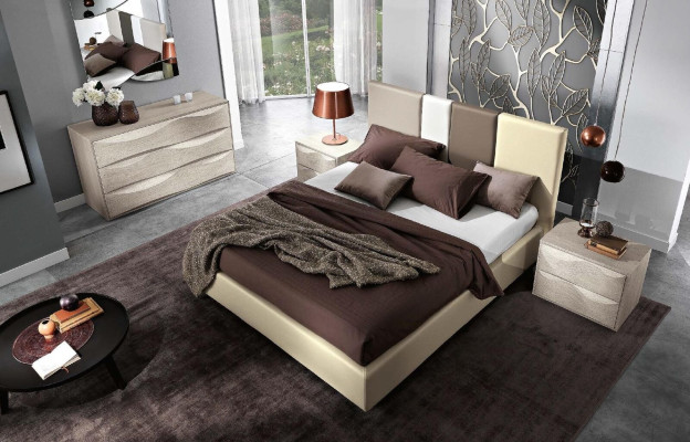 Set Kommode mit Spiegel Kommoden Konsole Gruppe Holz Schränk Schlafzimmer Modern