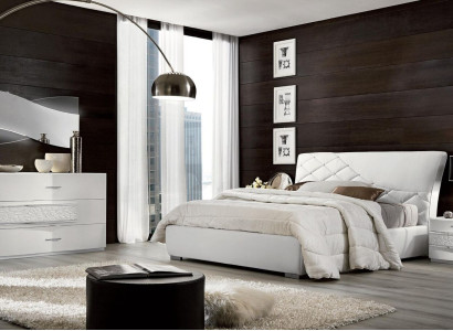 Bett Bettgestelle Bettrahmen Betten Doppel Luxus Doppelbett Weiß Modern Design