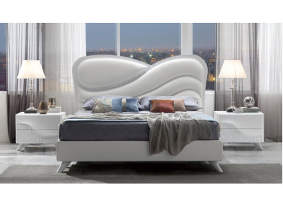 Doppelbett Bett Bettrahmen Bettgestelle Weiß Doppel Modern Luxus Italy Stil Neu