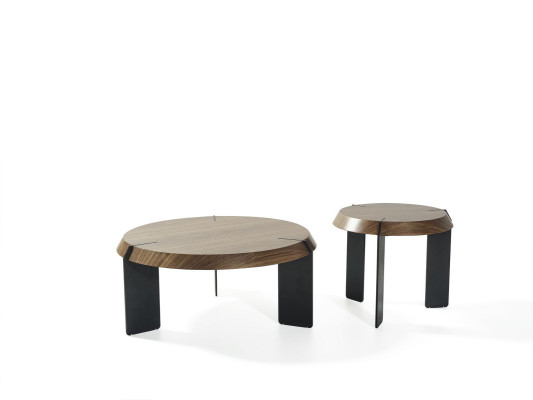 Rund Beistell Tische Luxus Design Braun Tisch Kaffee Wohnzimmer Neu