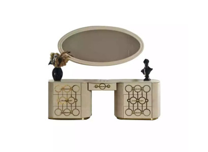Designer-Set aus Schminktisch und Spiegel für das Schlafzimmer im modernen Stil