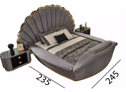 Luxus Bett Design Betten Möbel Doppelbett Schlafzimmer Königlich 200x200 cm