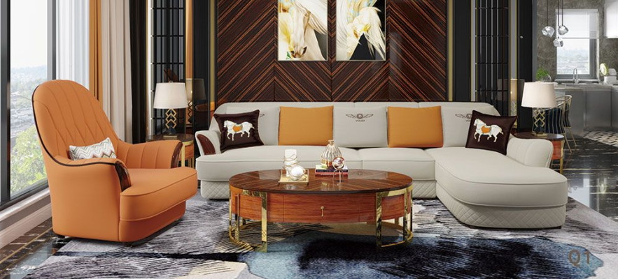 Ledersofa Ecksofa Polster Design Sofa Modernes Sofa Ecksofa L-Form